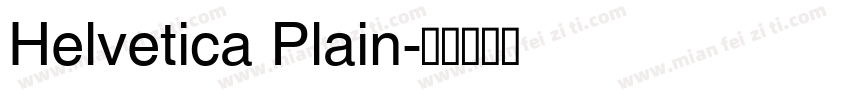 Helvetica Plain字体转换